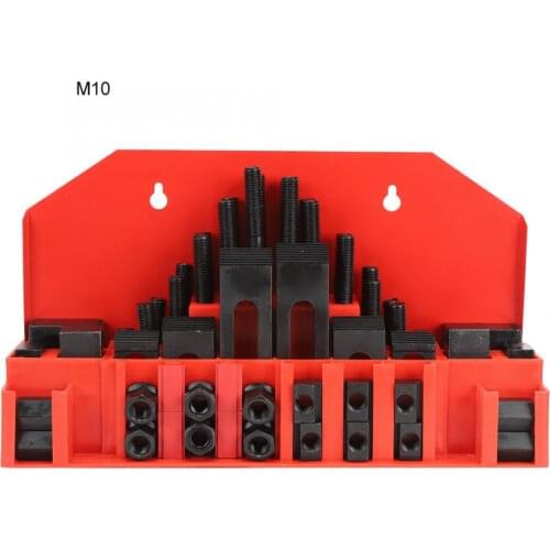58Pcs T-Slot Clamp Kit Hardened Combined Press Plate for Lathe Milling Machine M10
