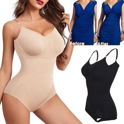 Women Waist Trainer Bodysuit Shapewear Tummy Control Underwear Corset Full Body Shaper Cincher Tank Top with Adjustable Straps