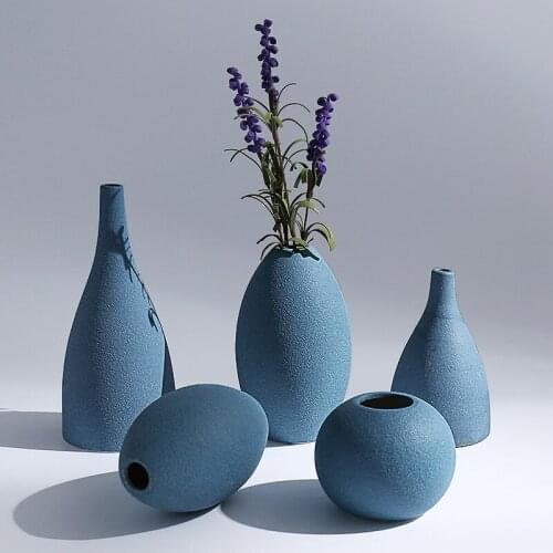 Creative European Ceramic Vase Zen Home Decoration Living Room Tabletop Dried Flower Vase Decoration Art Crafts Wedding Gifts