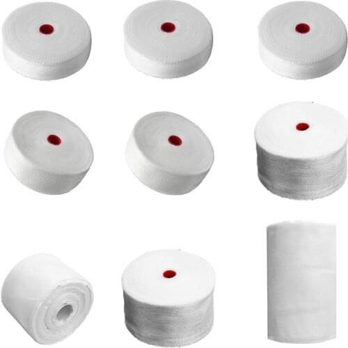 1 Roll White Fiberglass Cloth Tape High-strength Glass Fiber Fibrous Belt Resistant High Temperature 9 Sizes Home Supplies