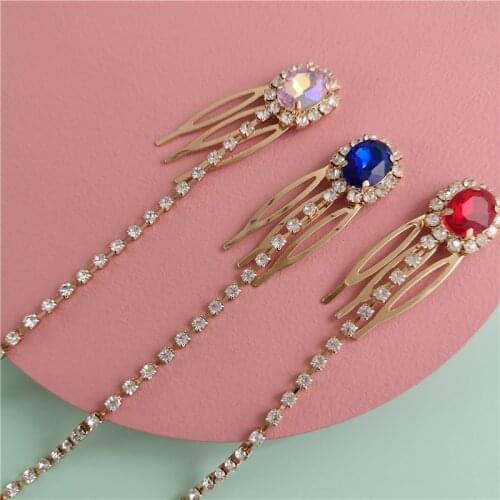 FASHIONSNOOPS Luxury Crystal Pearls Hair Combs Headdress Shiny Bridal Wedding Hair Accessories Barrettes Hair Jewelry Hair Pins