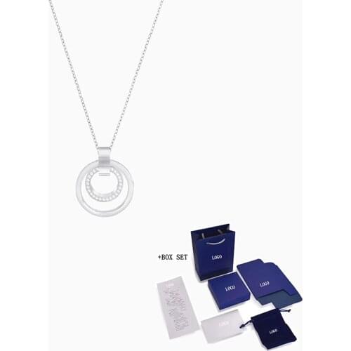 Fashion Jewelry SWA New HOLLOW PENDANT Necklace Elegant Round Hollow Decoration Female Romantic Luxury Jewelry Gift