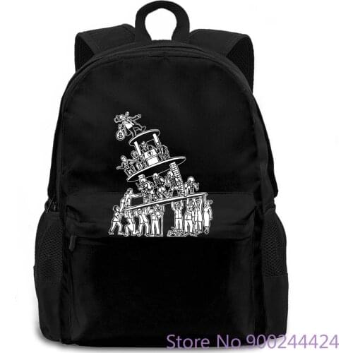 Anarchy Tower Revolution Wealthy on Class Change Life Unisex 3D Hot Cheap Male women men backpack laptop travel school