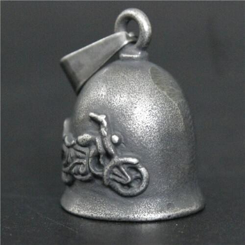 Fashion Mens Women Motor Biker Bell Pendant 316L Stainless Steel Mens Gift Retro Rust Cool Motorcycles Biker Pendant