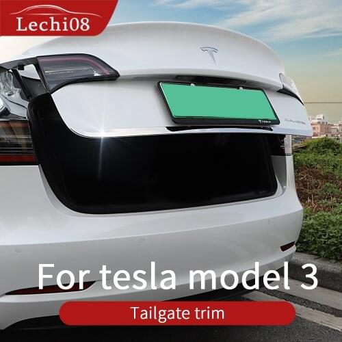 Stainless steel Tailgate trim for Tesla model 3 accessories/car 2016-2021 accessories model 3 tesla three accessoires tesla 3