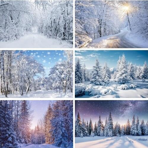 Yeele Winter Scene Photography Backdrop Photocall Snow Forest Baby Portrait Party Decor Background For Photo Studio Photographic