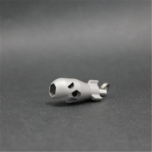 TA2 Titanium Shark Paracord Beads EDC Animals Knife Tool Parachute Cord Lanyard Bead Key Chains Charms Pendant DIY Accessories