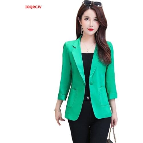 Womens Blazer Jackets And Coats 2020 Fashion Seven-Point Sleeve Coat Ladies Office Coat Female Small Suit Plus Size M- 5XL W957