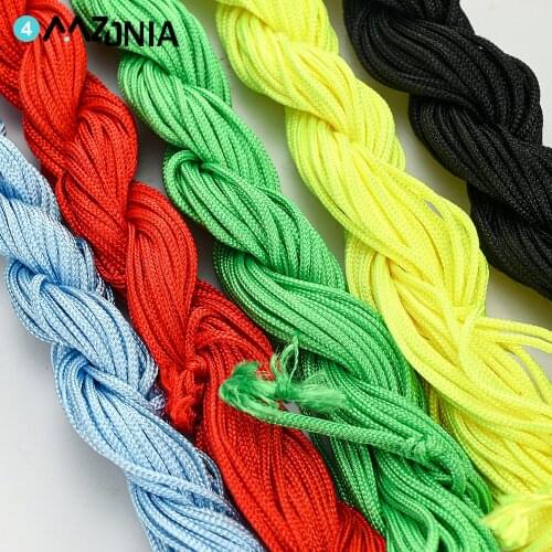 1.0mm 1.5mm 26 Style Nylon Braided Cord String Cotton Thread Rope For Making Jewelry DIY Craft Braided String Rope