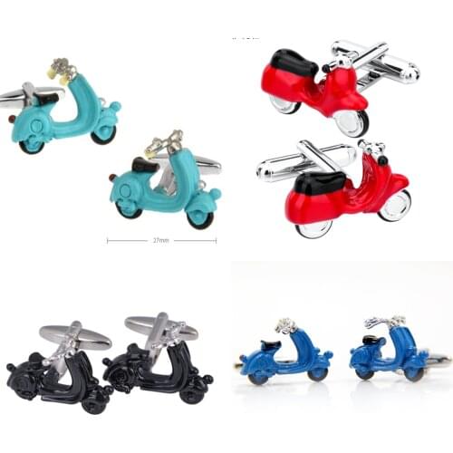 10pairs/lot Motorcycle Motor Bike Cufflinks Enamel Electric Motor Car Motorbike Cuff Links Mens Jewelry Accessory Wholesale