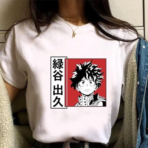 2021 Cute Anime my Hero Academia Midori Valley Iku Fashion Harajuku Summer Short-sleeve Male T-shirt