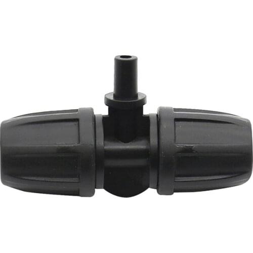 Lock Nut Hose Tee Joint 8/11mm To 6mm Hose Connector Watering Nozzle connector For Garden irrigation spray 3 Pcs