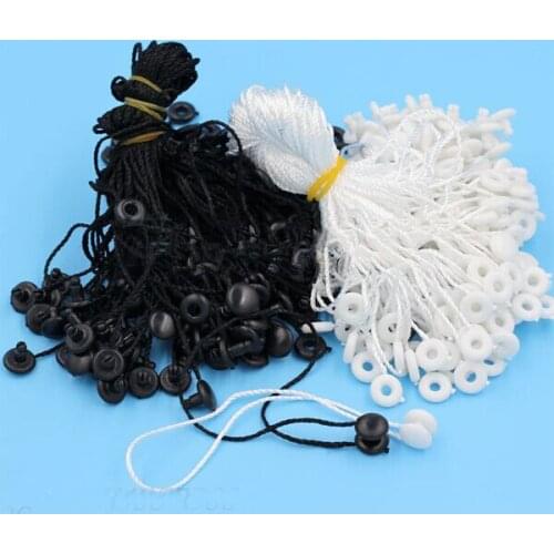 500pcs Strings for hang tag rope cord rope 18cm garment hang tag string seal cords tag seal black white grey Seal-003