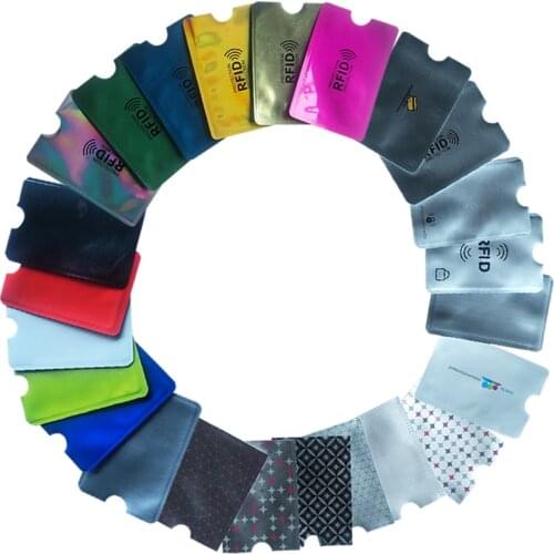 6PCS/lot Blocking Wallet Anti RFID Pouch Holder Sleeves Scan Aluminum Case Security for Credit Card Passport