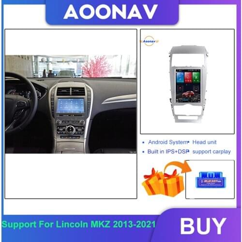 Car Radio For Lincoln MKZ 2013-2021 Vertical Screen GPS Navigation Auto Radio Android System Multimedia Player