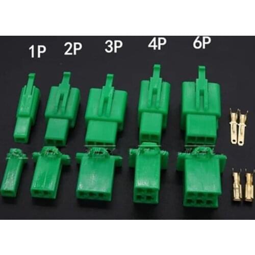 Green 2.8mm 1P 2P 3P 4P 6P 9P Automotive Electrical wire Connector Male Female cable terminal plug Kits Motorcycle car