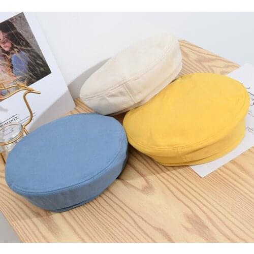 2020 Autumn Winter New Confectionery Color Retro Beret Children Versatile Fashion Trend British Art Painter Hat