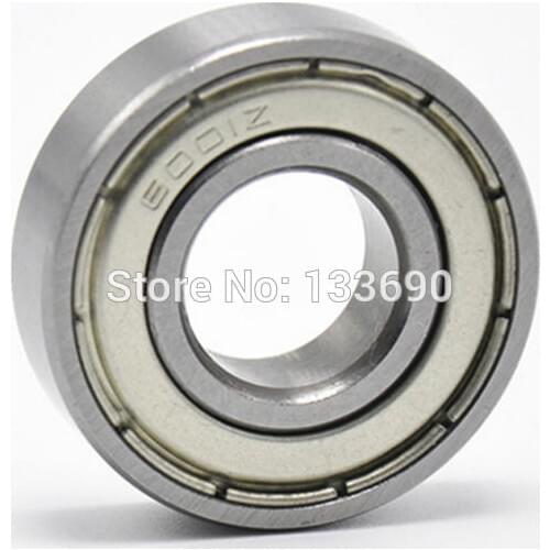 Free shipping 1pcs 6001ZZ 6001Z 6001 deep groove ball bearing 12x28x8mm