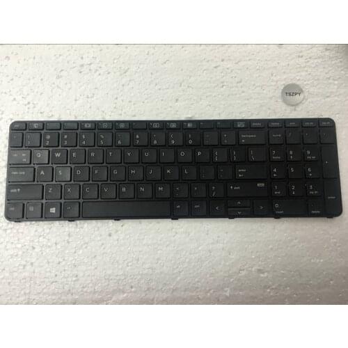 Free Shipping Original New English keyboard For HP Probook 450 G3 455 G3 470 G3 laptop English keyboard With Frame