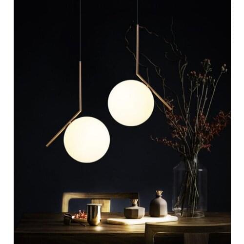 Free shipping simple chandeliers art glass ball coffee restaurant bedroom bedside lamp