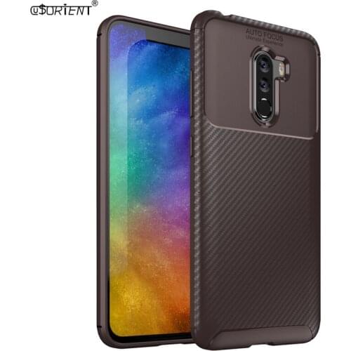 Bumper Cover For Xiaomi POCOPHONE F1 Soft Silicone Shockproof Back Case Xaomi Xiomi POCO F1 Carbon Fiber Phone Case Funda Capa