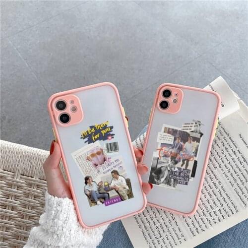 Central Perk Friends Phone Case For iPhone 12 11 Mini Pro XR XS Max 7 8 Plus X Matte transparent Pink Back Cover