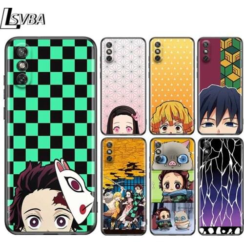 Demon Slayer Anime for Huawei Y9A Y9S Y9 Y8S Y8P Y7P Y7 Y6 Y5P Y5 Lite Pro Prime 2020 2019 2018 2017 Black Phone Case