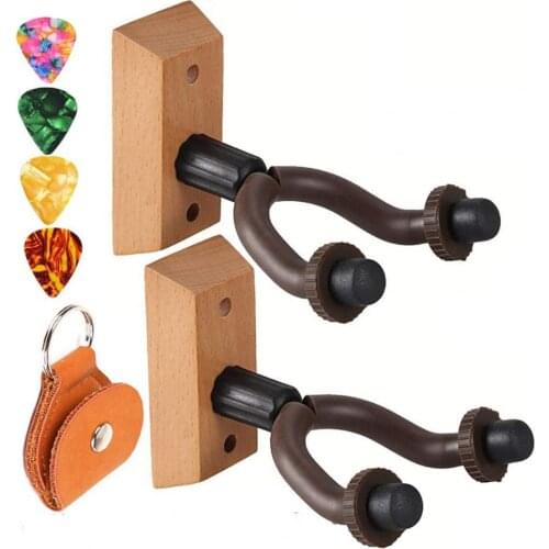 Wood Creative Guitar Picks Hanger Set Musical Instrument Wall Hangers for Mandolins