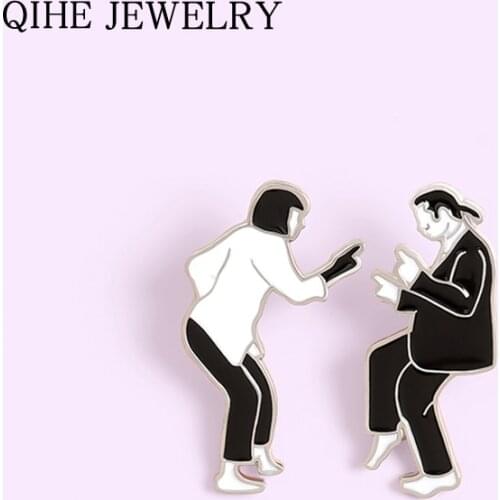 Movie Enamel Pins Set Swing Dance Figure Brooches Shirt Collar Bag Lapel Pin Badge Jewelry Gift for Friends Wholesale