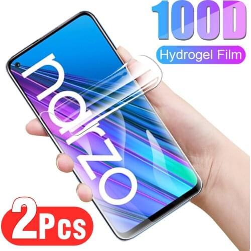 2pcs Hydrogel film for realme narzo 30 5g screen protector for oppo realme narzo 30 realmy narzo30 5g protective film not glass