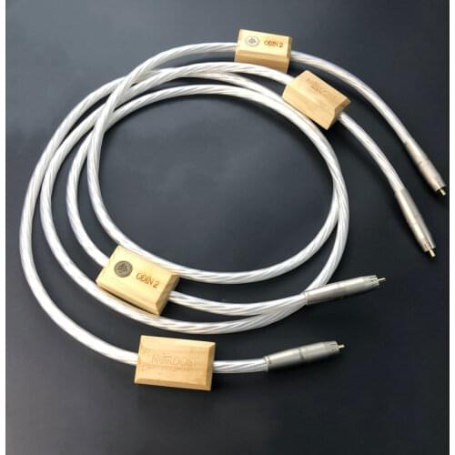 Pair Audiophile Odin 2 Silver Reference Fever Grade Interconnects Audio RCA Cable for Amplifier CD Player