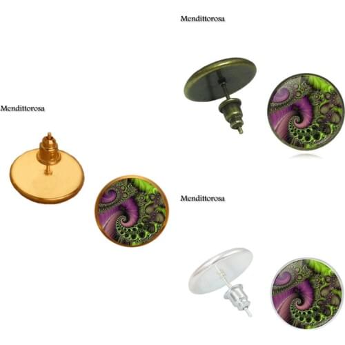 Mendittorosa Blue Undersea life Luxury Brand Jewelry With Glass Cabochon For Women Gift