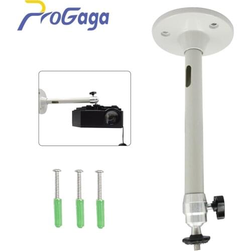 ProGaga Projector Wall Mount Metal Firm Ceiling Bracket 6mm Thread 21cm Rotatable Mini Projector DV Camera Bracket Stand