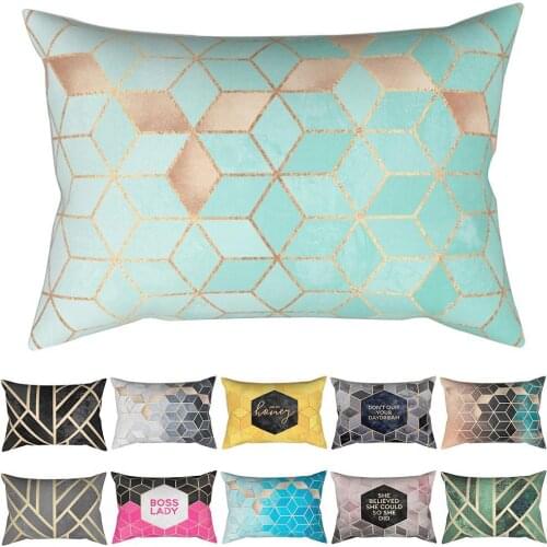 Fashion Modern Geometric Digital Printing Pillowcases Home Bedroom Cushion Cover Sofa Decors 30x50cm Pillow Case Pillow Covers