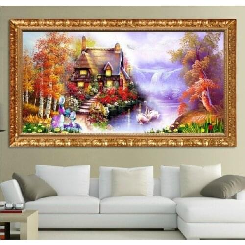 Embroidery Package Best Quality Cross Stitch Kits Unopen New Luxurious Dreamy Home GardenTree Flower Free shipping