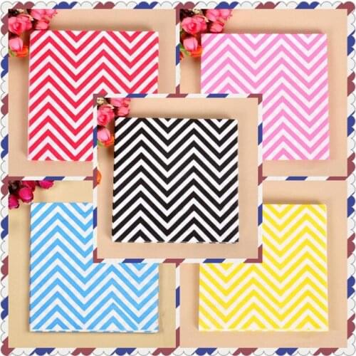 New Arrival 20PCS/Lot Colorful wave Paper Napkin For Wedding Supplies Party Decoration Kids Birthday Decoration CP062