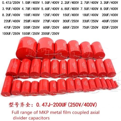 2 pieces Axial MKP 12 15 18 20 22 25 27UF 400V Metal Film Coupling Divider Capacitor Ampl Free Shipping