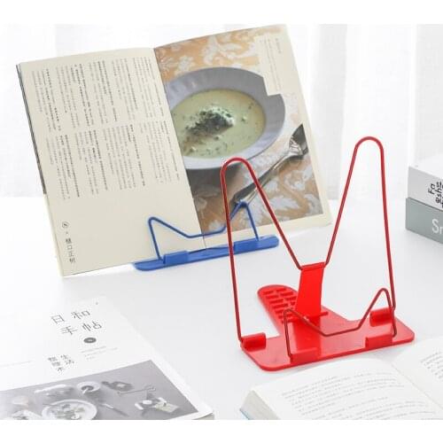1 Pcs Bookends Portable Foldable Adjustable Bookend Stand Reading Book Stand Document Holder Base Reading Book Holder