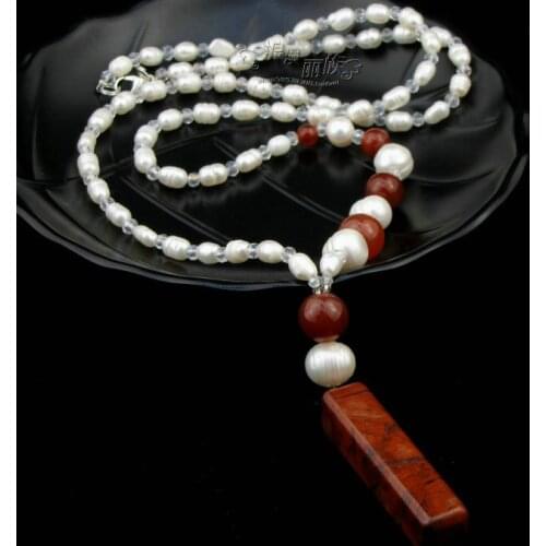 Pendant, sweater chain, fresh water pearl, elegant atmosphere, all kinds of retro style long necklace, Korean version