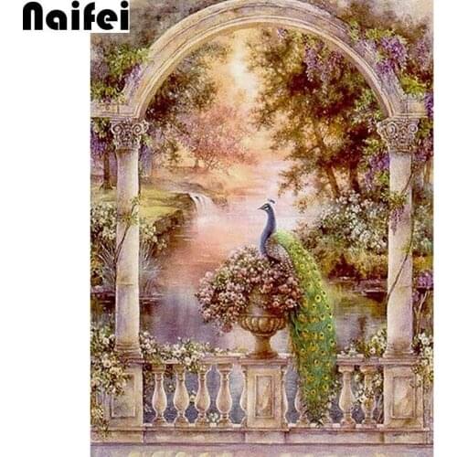 Full Square/round Diamond 5D DIY Diamond Painting Flowers green peacock Cross Stitch Rhinestone Mosaic Painting Home Decor