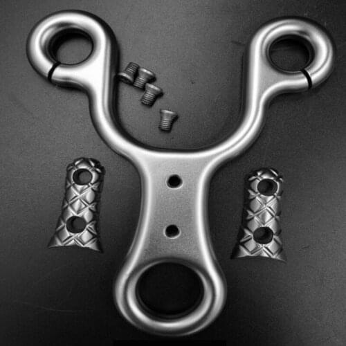 Top TC21 Titanium Alloy CNC High-End Round Eye Patch Traditional Hunting Shooting Catapult Non-Casting Wire Cutting Slingshot