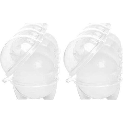 Round Ball 4 Ice Cube Molds Silicone Ice Cubes Reusable Bar Whiskey Beverage Cooler Chilling Mold Drinking Home Kitchen Bar 667A