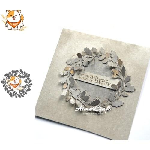 Pine Cone Wreath Metal Cutting Dies Scrapbooking Stencil For DIY Paper Card Decorative Embossing Die Cut Craft Dies New 2019