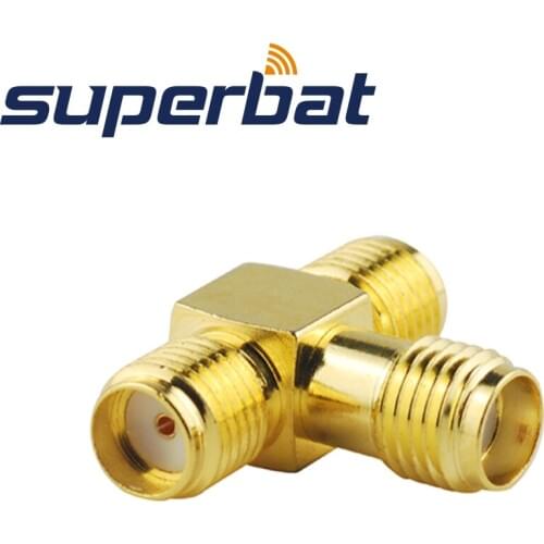 Superbat 5pcs SMA Jack to 2 SMA Female 3 Way Adapter RF Coaxial Connector