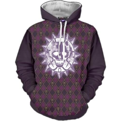JoJos Bizarre Adventure Cosplay Hoodie Pullover Sweatshirts 3D Print Coat Jacket Cardigan Outwear