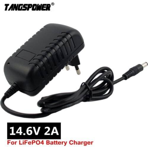 14.6V Smart Intelligent Charger 2A for 4S 12.8V LiFe LiFePO4 Battery Pack EU/US/AU/UK Plug