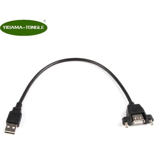 USB 2.0 A Male to USB2.0 A Female Extension Molded Panel Mount Extention Port Cable USB 2.0 Male to Female Panel Cord