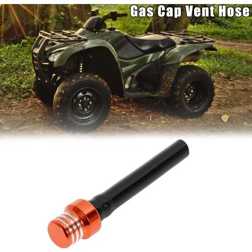 Uxcell Motorcycle CNC Aluminum Fuel Tank Breather Tube Gas Fuel Tank Cap Cover Air Vent Hose For ATV Dirt Bike