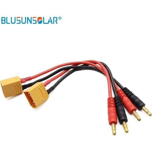 10sets XT90 to 4.0mm Banana Connector with 14 AWG Silicone Cable Charger Cable, Lipo Battery Connect Cable for RC Power Supply