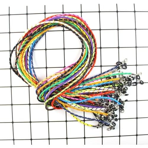 10pcs 3mm Round Masks Eyeglass neck cord retainer lanyard holder Colorful braided rope